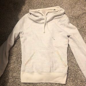 Cowl neck fox sweatshirt